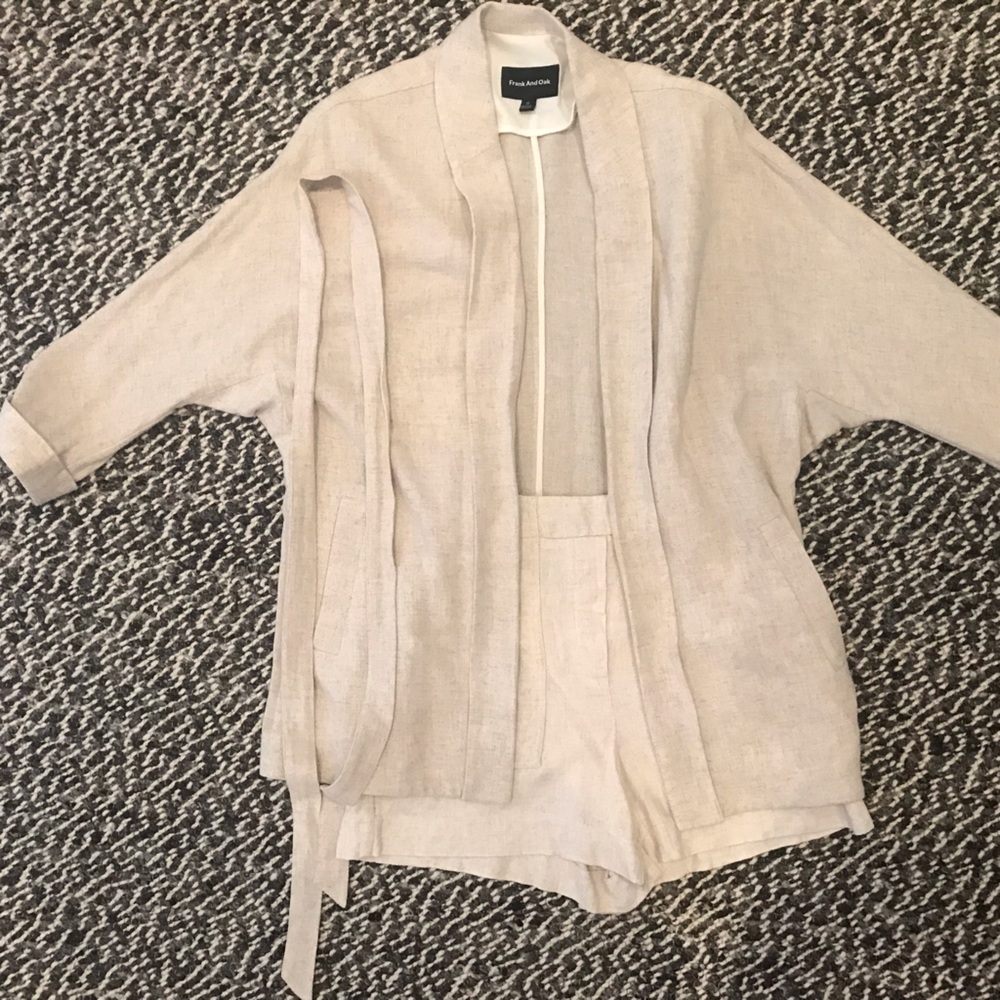 Frank and Oak Linen Blazer and Shorts Set